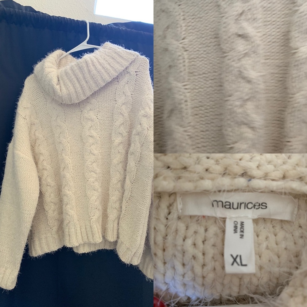 Crop White Sweater